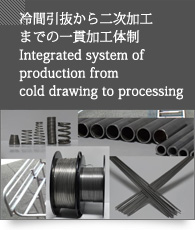 パイプ曲げなど二次加工を含めた一貫加工体制